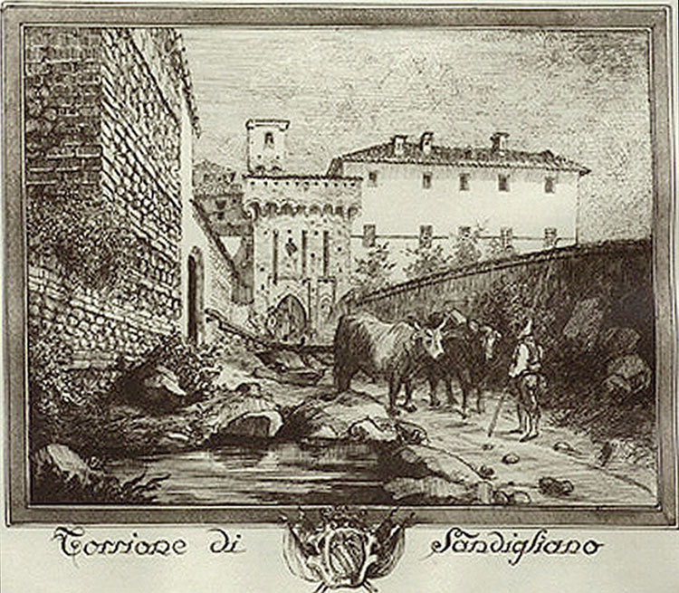 castello del torrione nel 1840